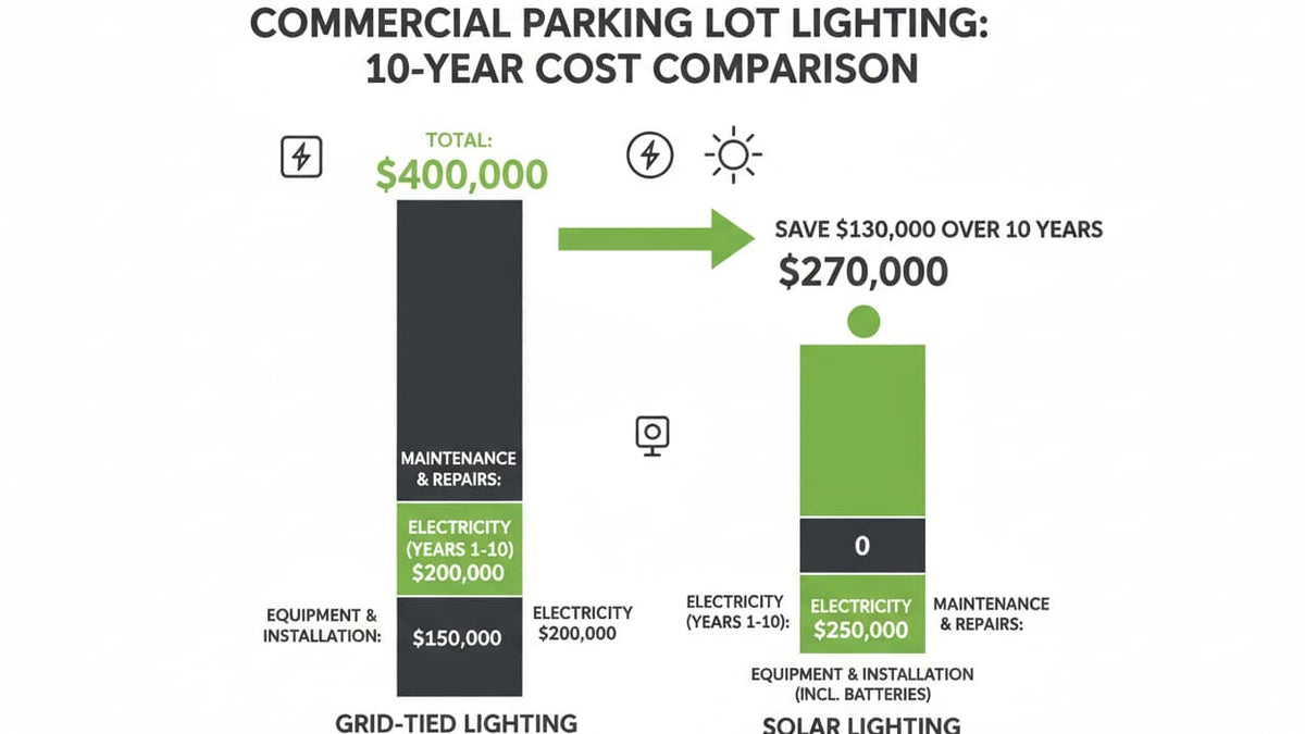 The True Cost of Grid vs. Solar: A Financial Breakdown for Commercial Parking Lots