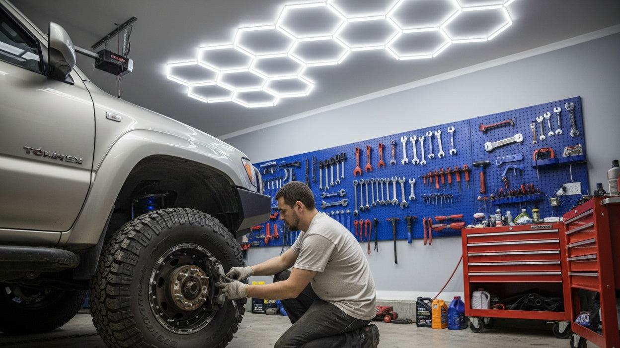 Shadow-Free: The Brightest Garage Lights for Detailed Car Inspection & Auto Work