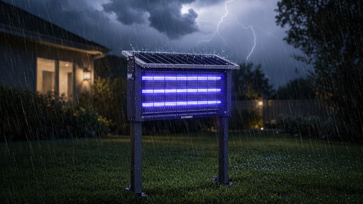 IP66 Waterproof & Triple Wavelength Test: Can Our Solar Bug Zapper Survive Storms & Heavy Bugs?