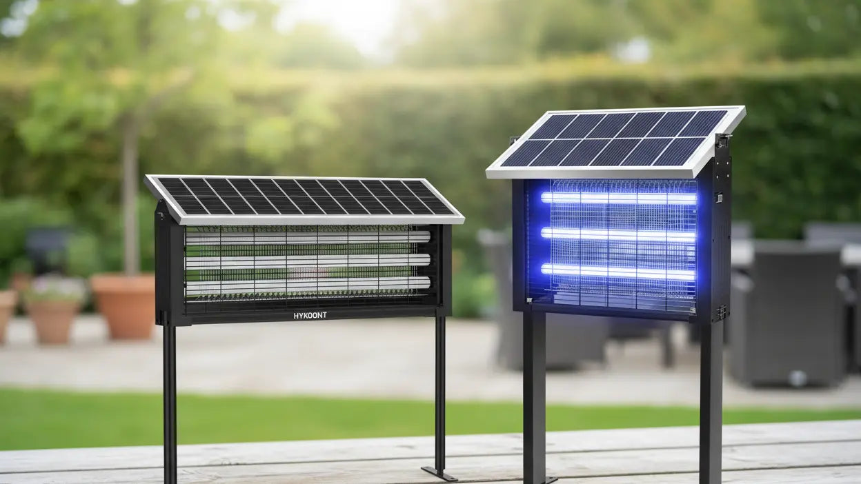 Hykoont 12W vs 18W Solar Bug Zapper: Which Mosquito Killer Light Is Right for Your Outdoor Space?