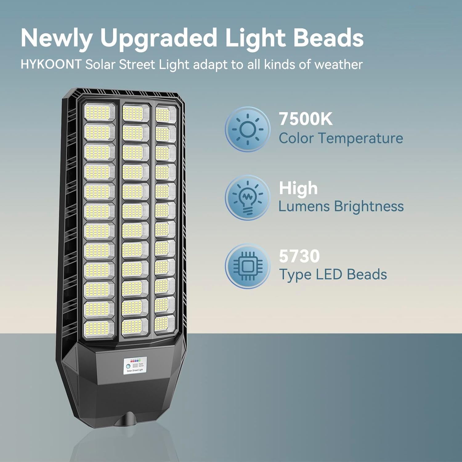 Hykoont TW036 Ultra Bright 360W Solar Street Light 50400 Lumens