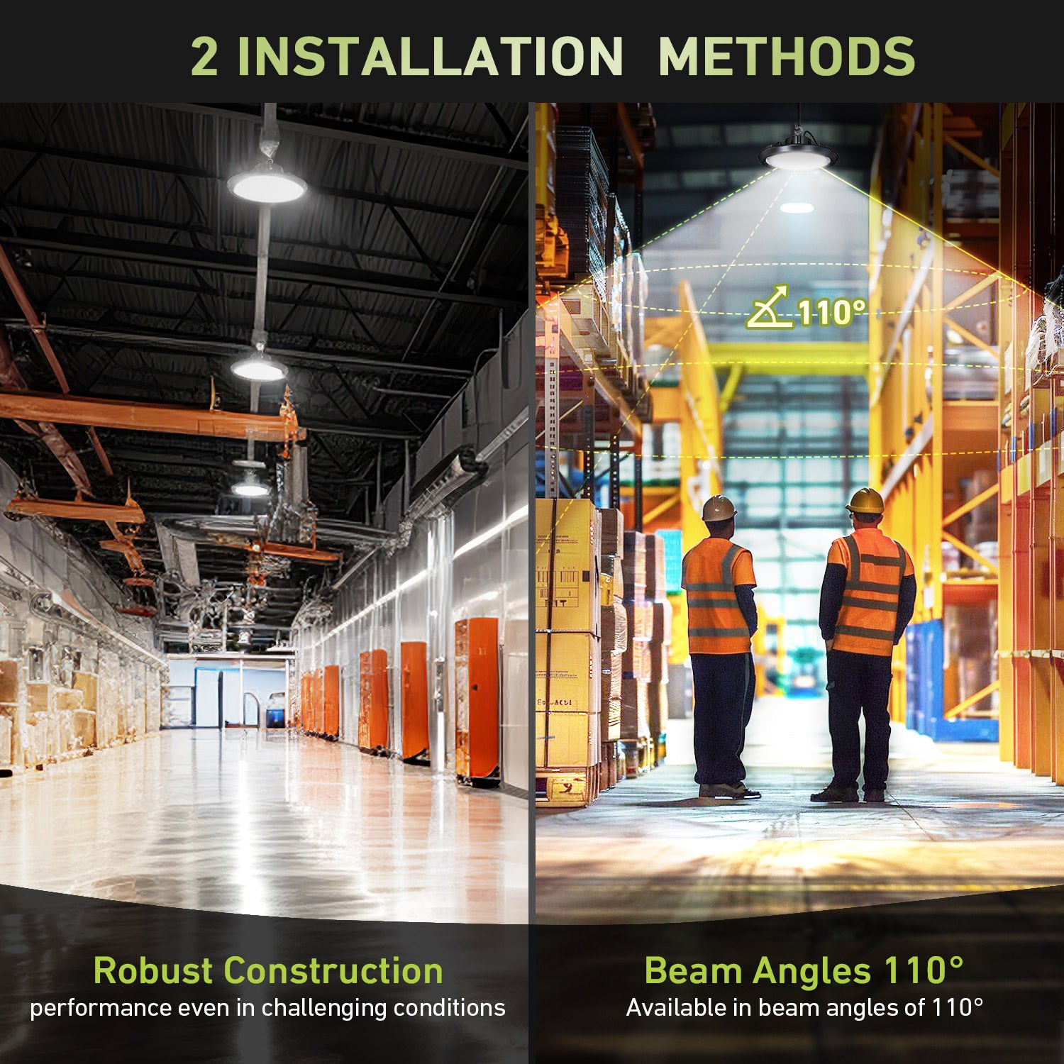 Hykoont GC377 UFO LED High Bay Lights UL DLC Certified 150/200 Watt, 4000-5000K, 150LM/W