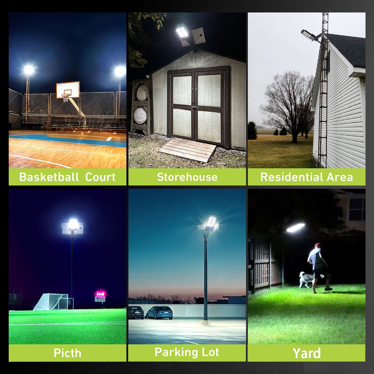 Hykoont BD006 Solar Street Commercial Light Mono Solar Panel Alloy Material With High Lumen- Black