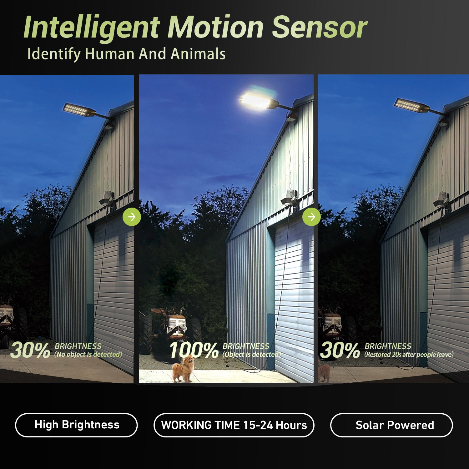 Hykoont TW030 300W Solar Street Light 42000 Lumens Dusk to Dawn 2Pack