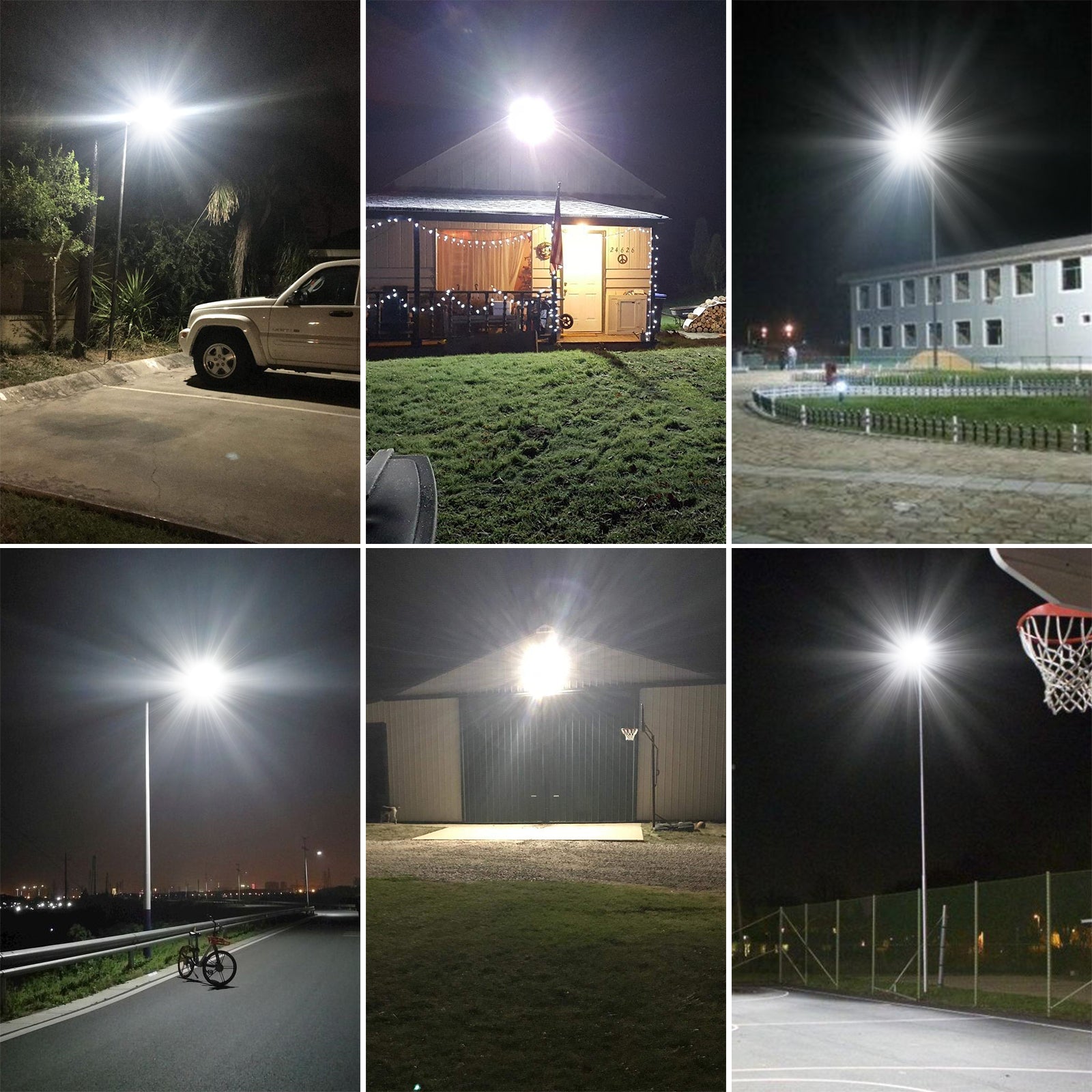 Hykoont BM024 160W Solar Street Light 21600 Lumens 2PACK