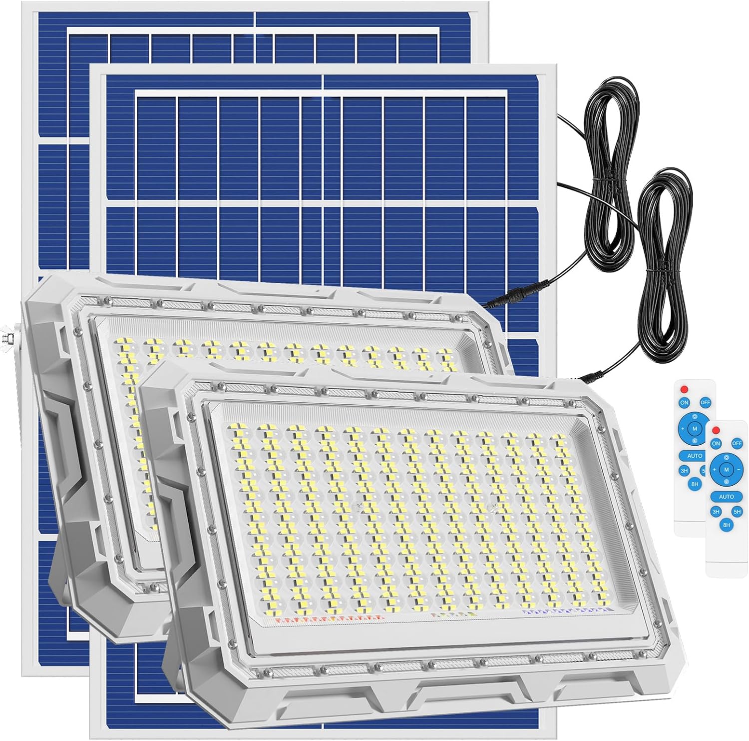 Hykoont ZZ117 Solar Flood Lights Outdoor 2Pack