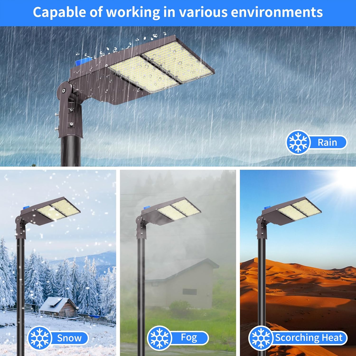 Hykoont LED Parking Lot Light 39000 Lumens 240W/300W