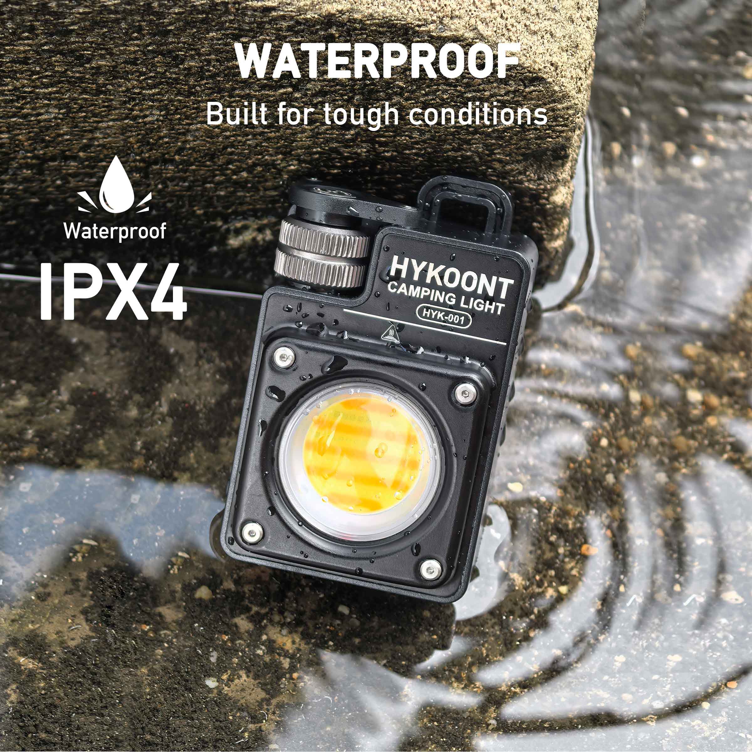 HYKOONT HYK-001 5000LM Super Bright Magnetic Camping&work Light |2700K–6900K | Waterproof & Rechargeable Flash light