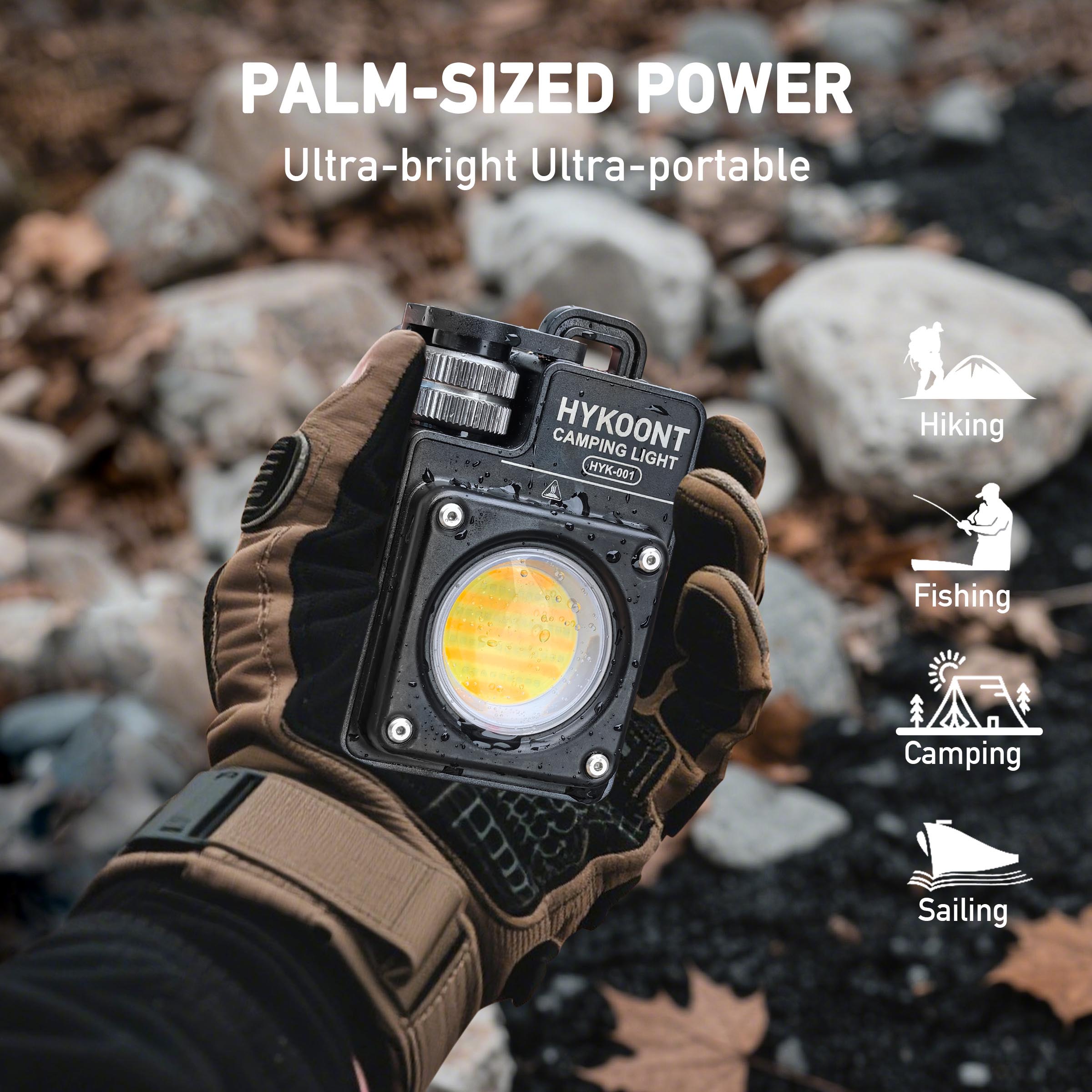 HYKOONT HYK-001 5000LM Super Bright Magnetic Camping&work Light |2700K–6900K | Waterproof & Rechargeable Flash light