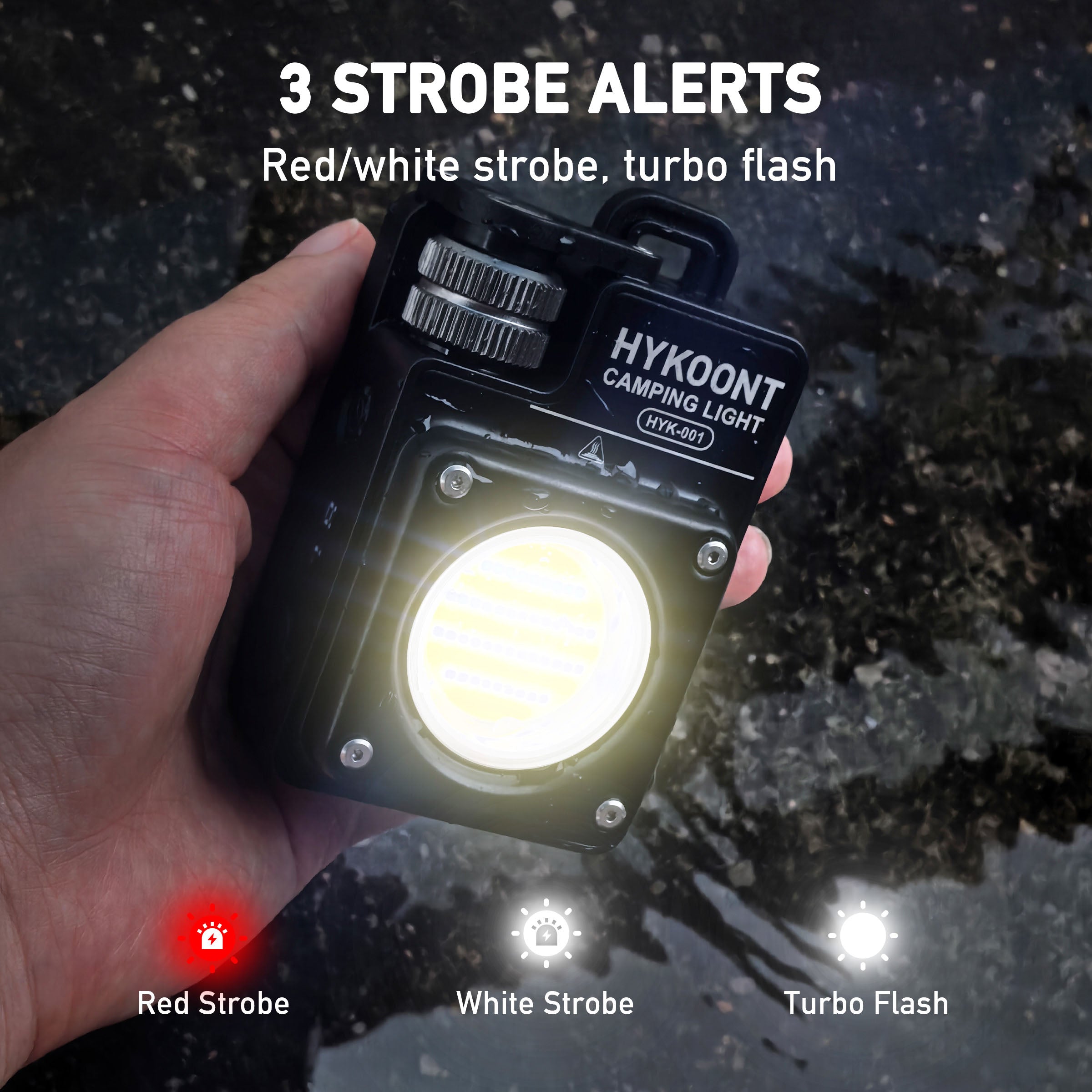 HYKOONT HYK-001 5000LM Super Bright Magnetic Camping&work Light |2700K–6900K | Waterproof & Rechargeable Flash light