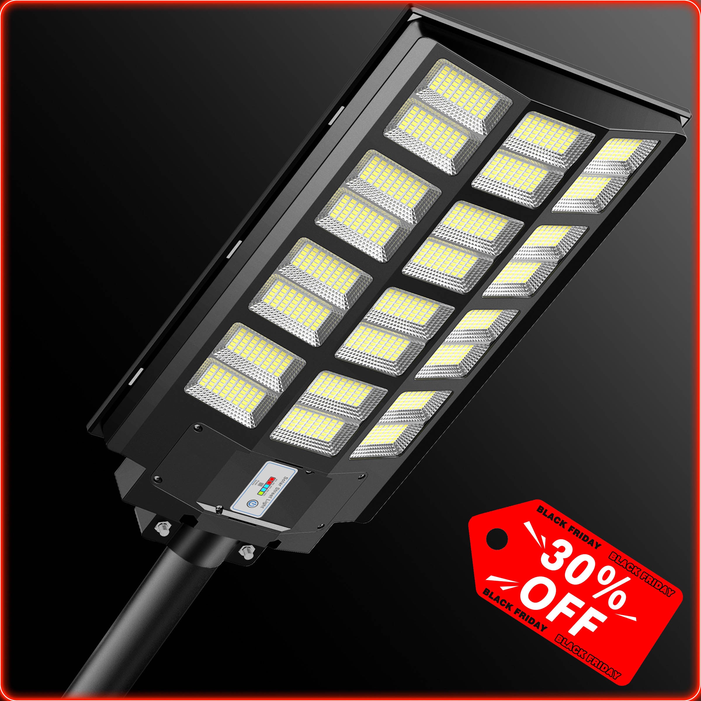 Hykoont BM024 160W Solar Street Light 21600 Lumens 2PACK