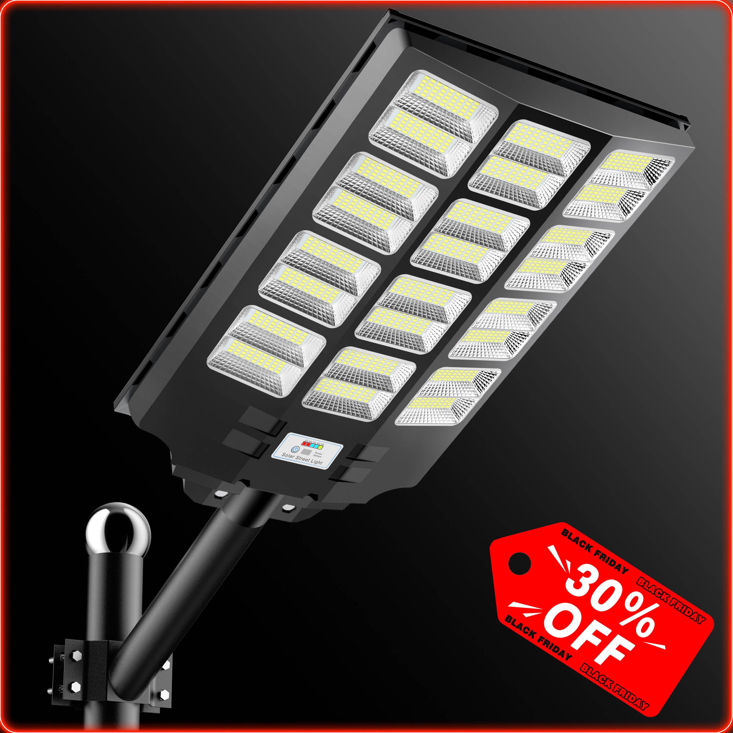 BM024C Solar Street Lights Outdoor 26000 Lumens 6500K 160W