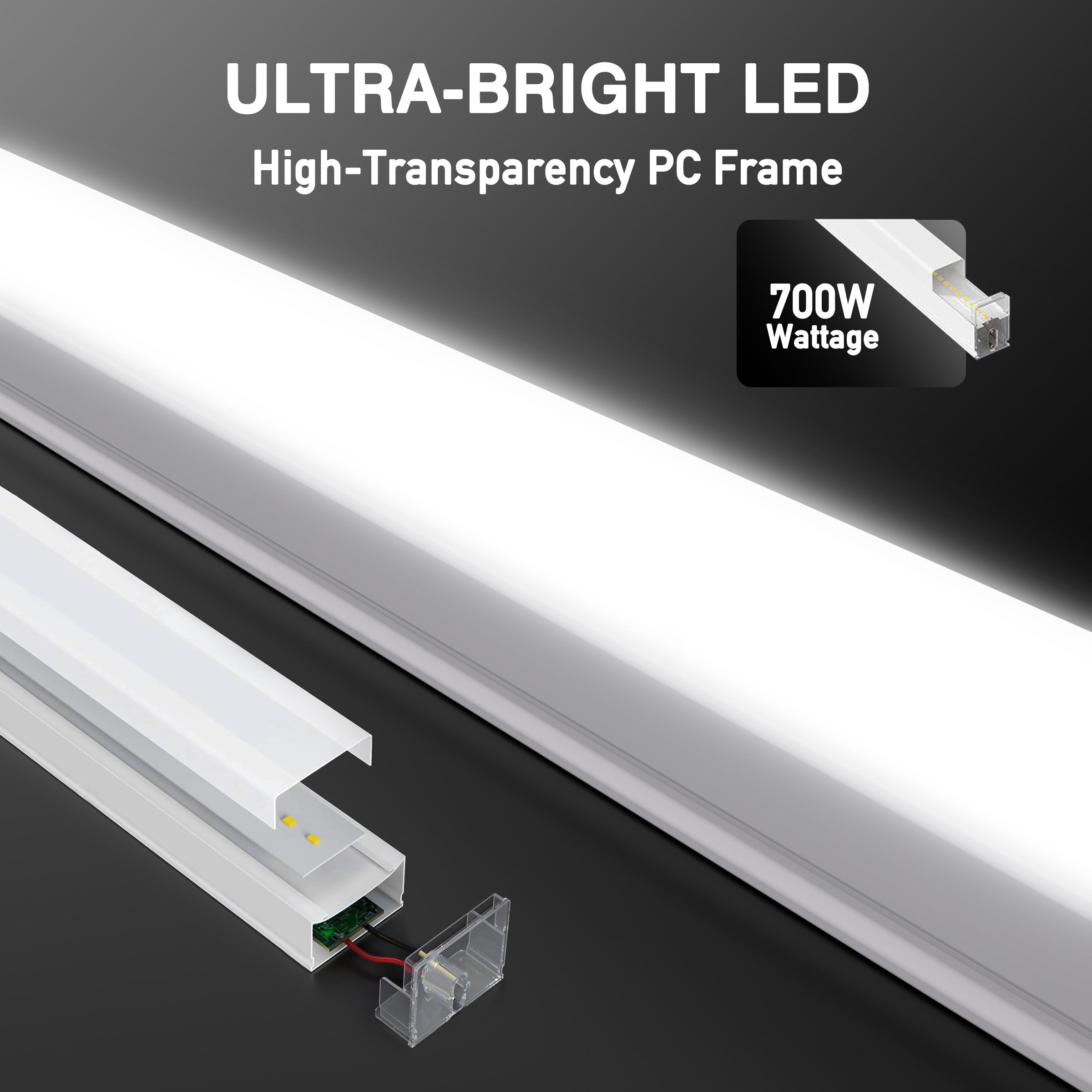Hykoont 14 Grid with Frame 700W 73920LM LED Hexagon Garage Lights Buy a 14-Grid Get a Free 5-Grid
