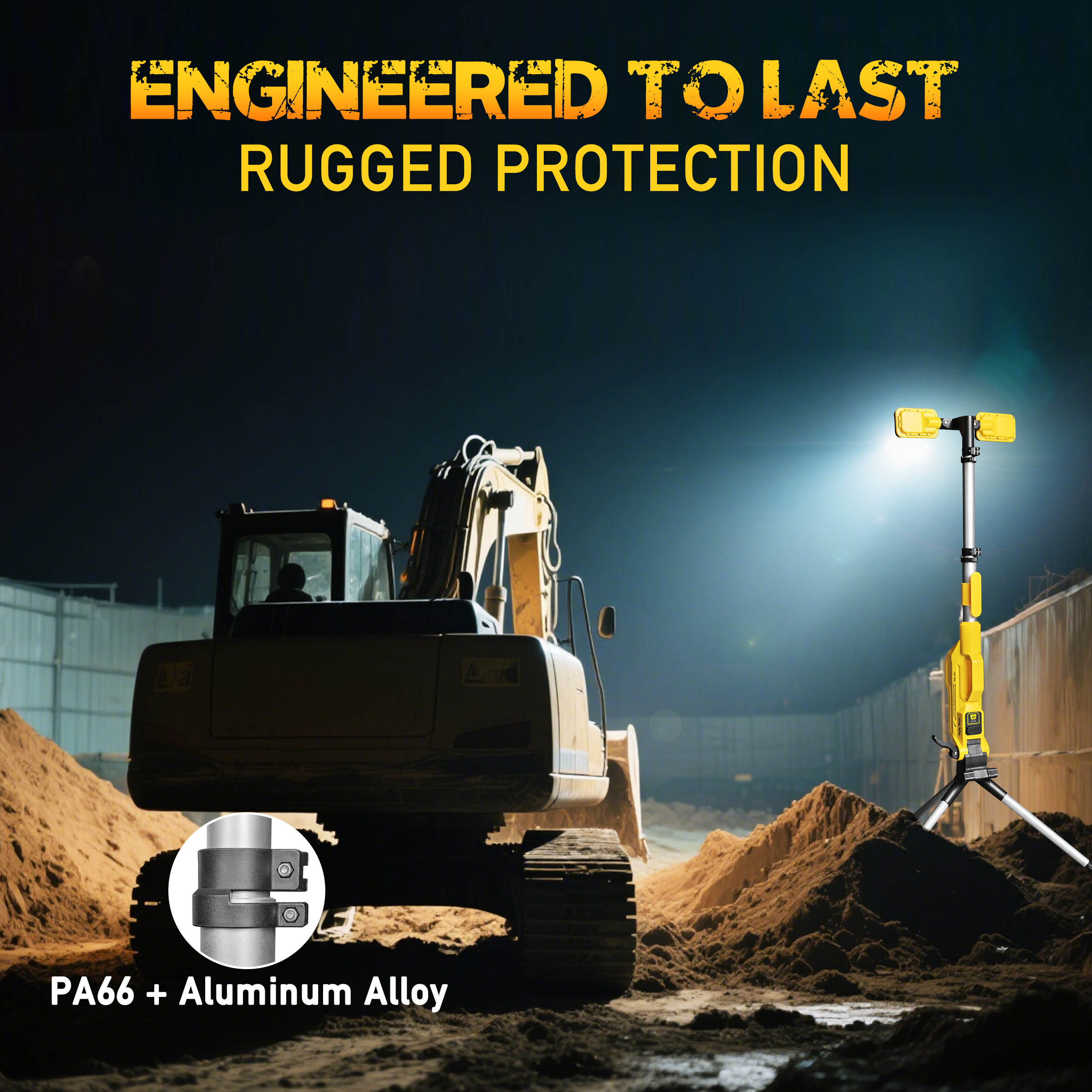 Hykoont MX5085 Multifunctional LED WorkMax Light with Power Bank 8000LM IP65 Tripod-Compatible for Outdoor and Emergency Use