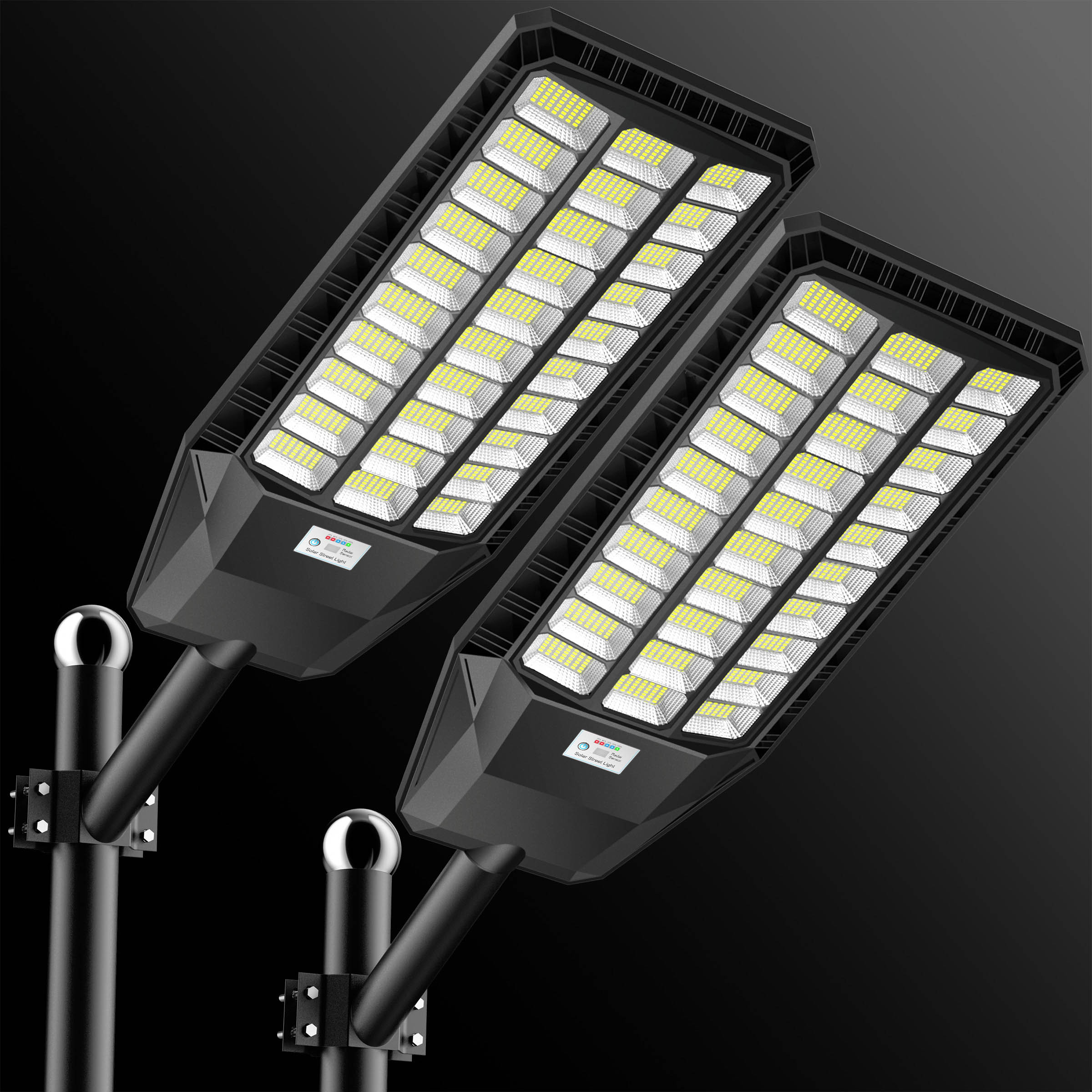 Hykoont TW030 300W Solar Street Light 42000 Lumens Dusk to Dawn 2Pack