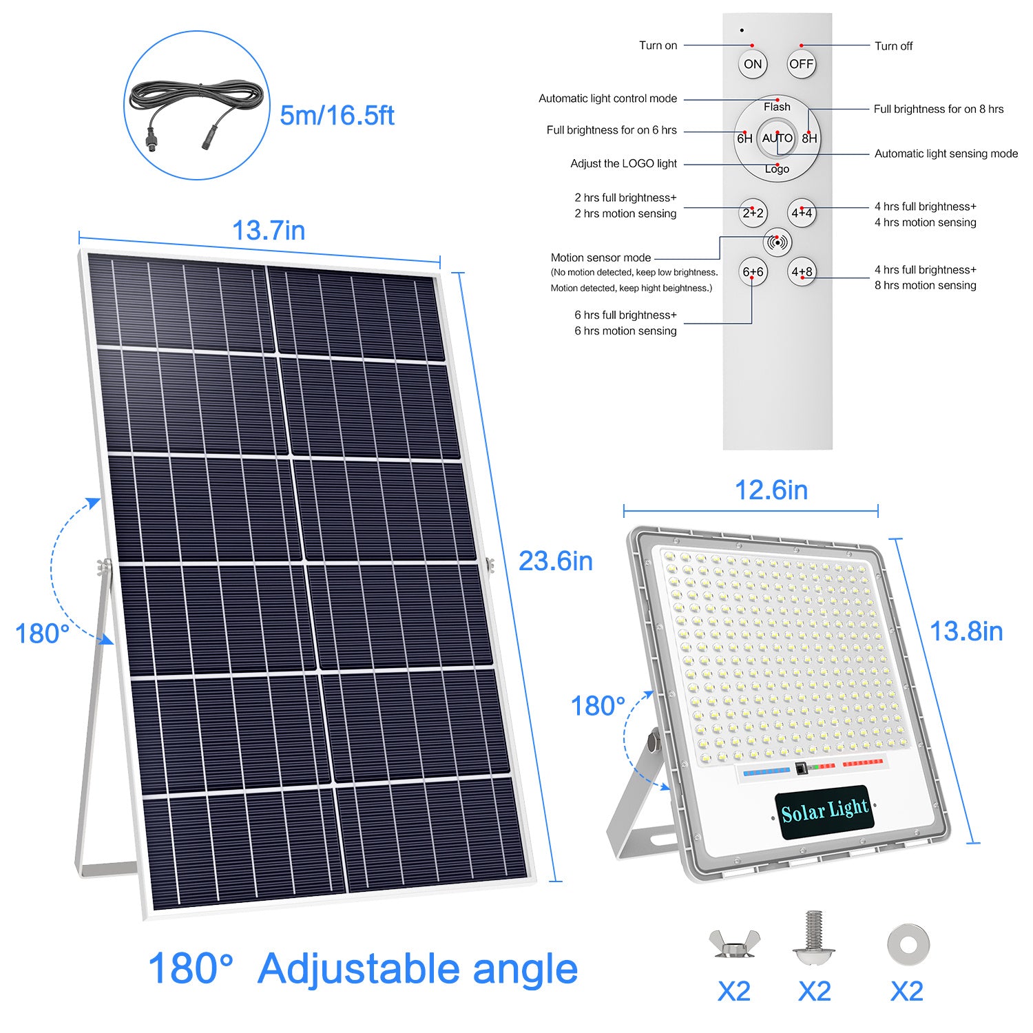 Hykoont XC930 Solar Flood Lights