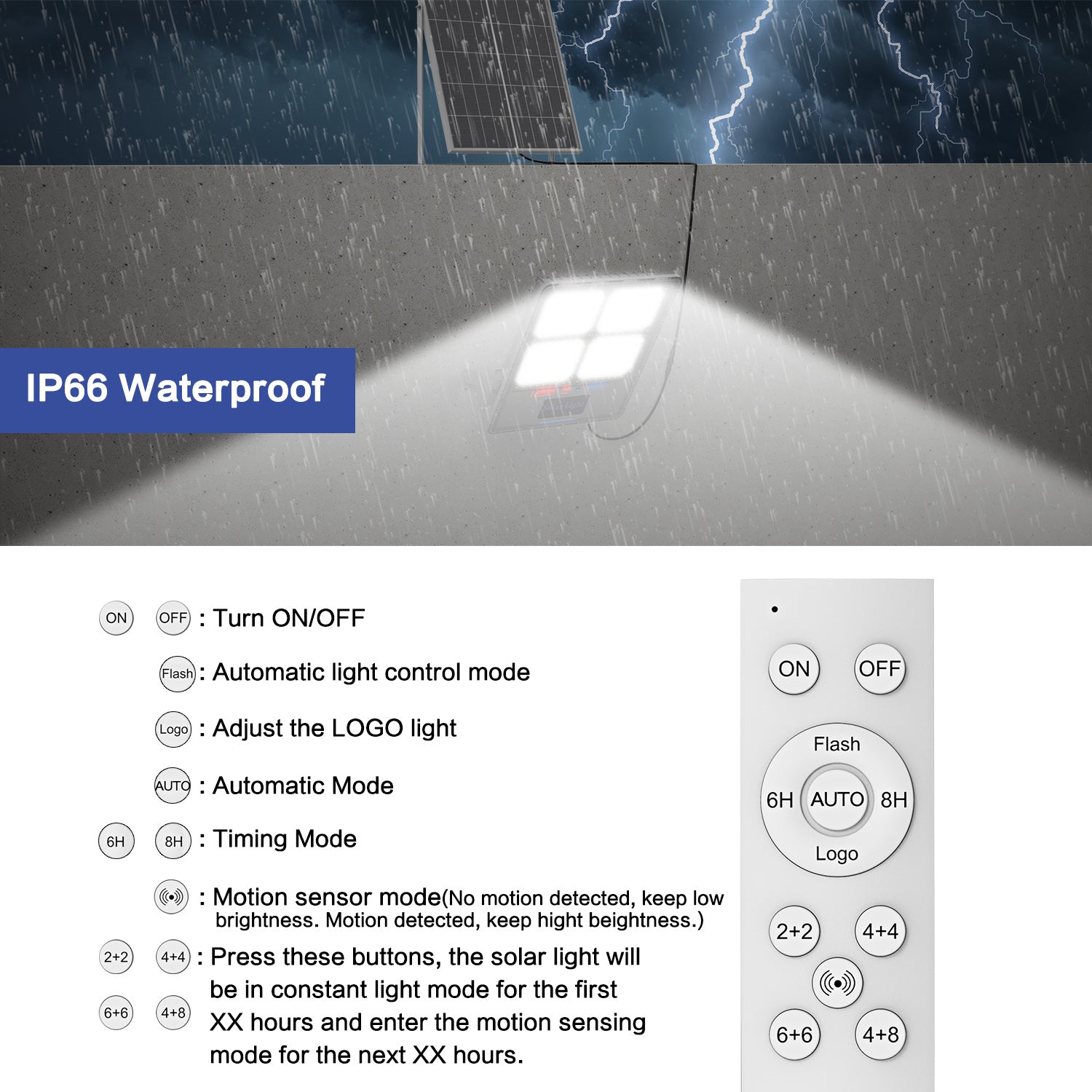 Hykoont XC930 Solar Flood Lights