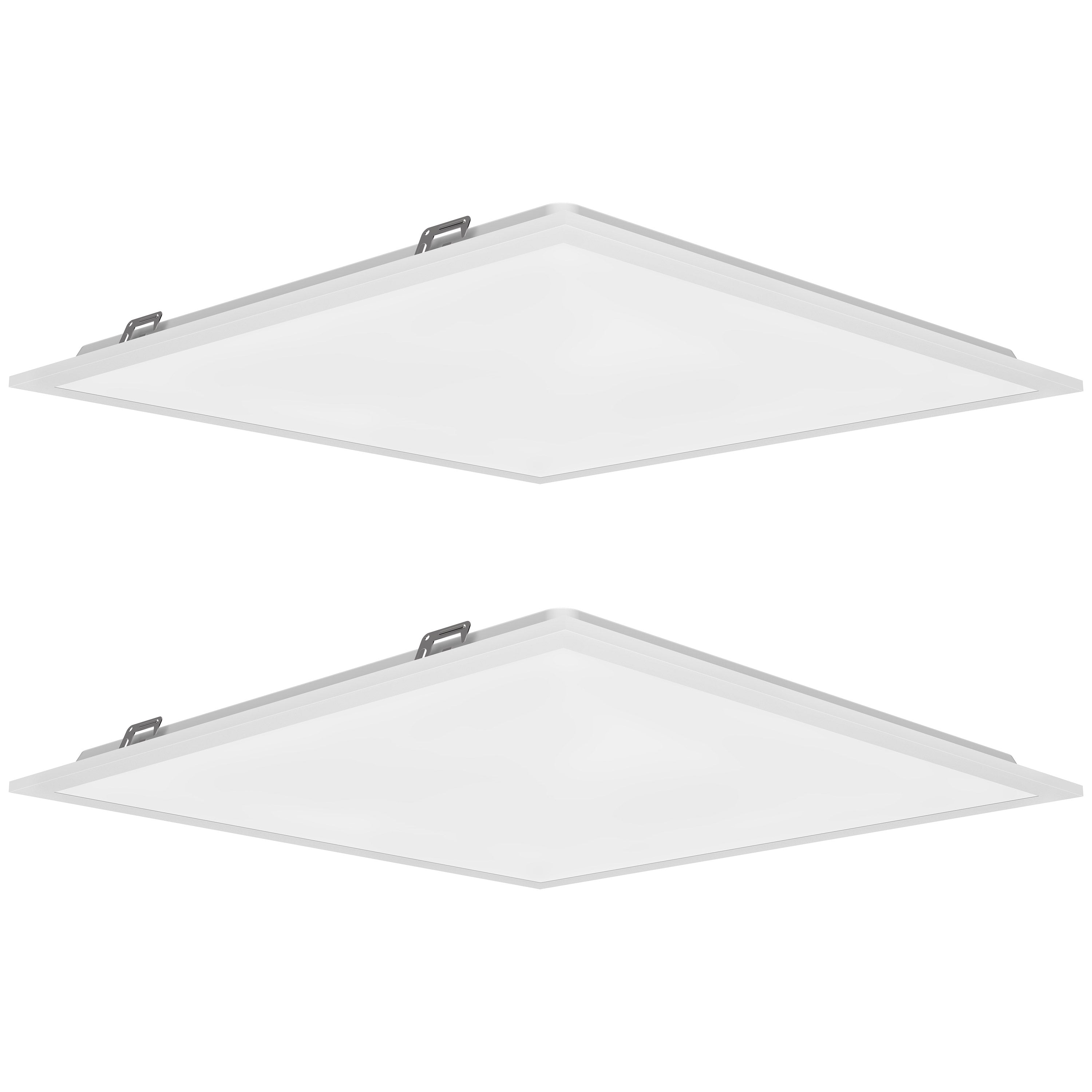 Hykoont 2x2FT LED Flat Panel Light | 3 Adjustable Wattages (20W-40W)&CCT Options | Dimmable | UL & DLC Certified