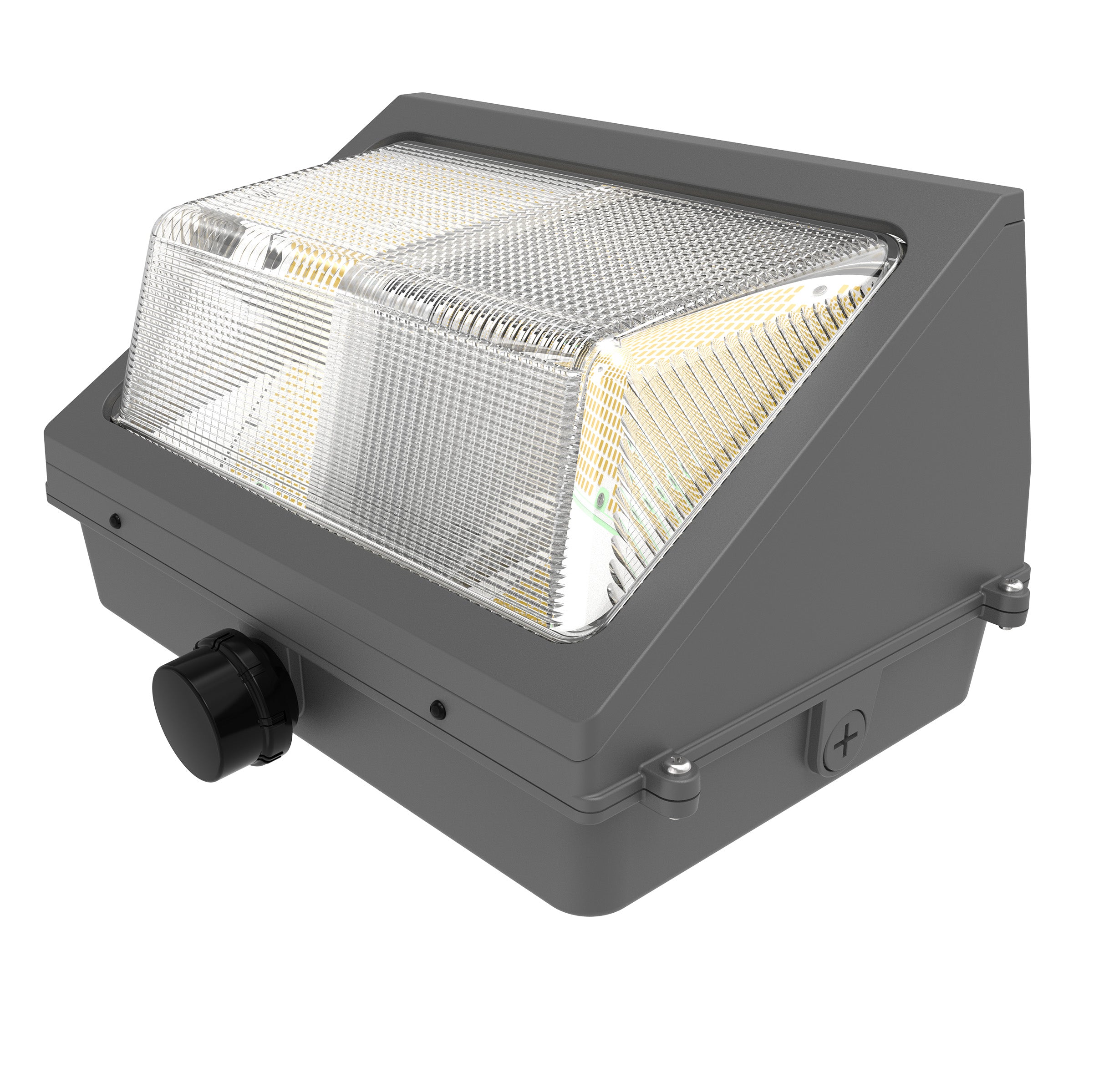 Hykoont WK04 Series Half Cut Wall Pack Light Dimmable and Selectable CCT