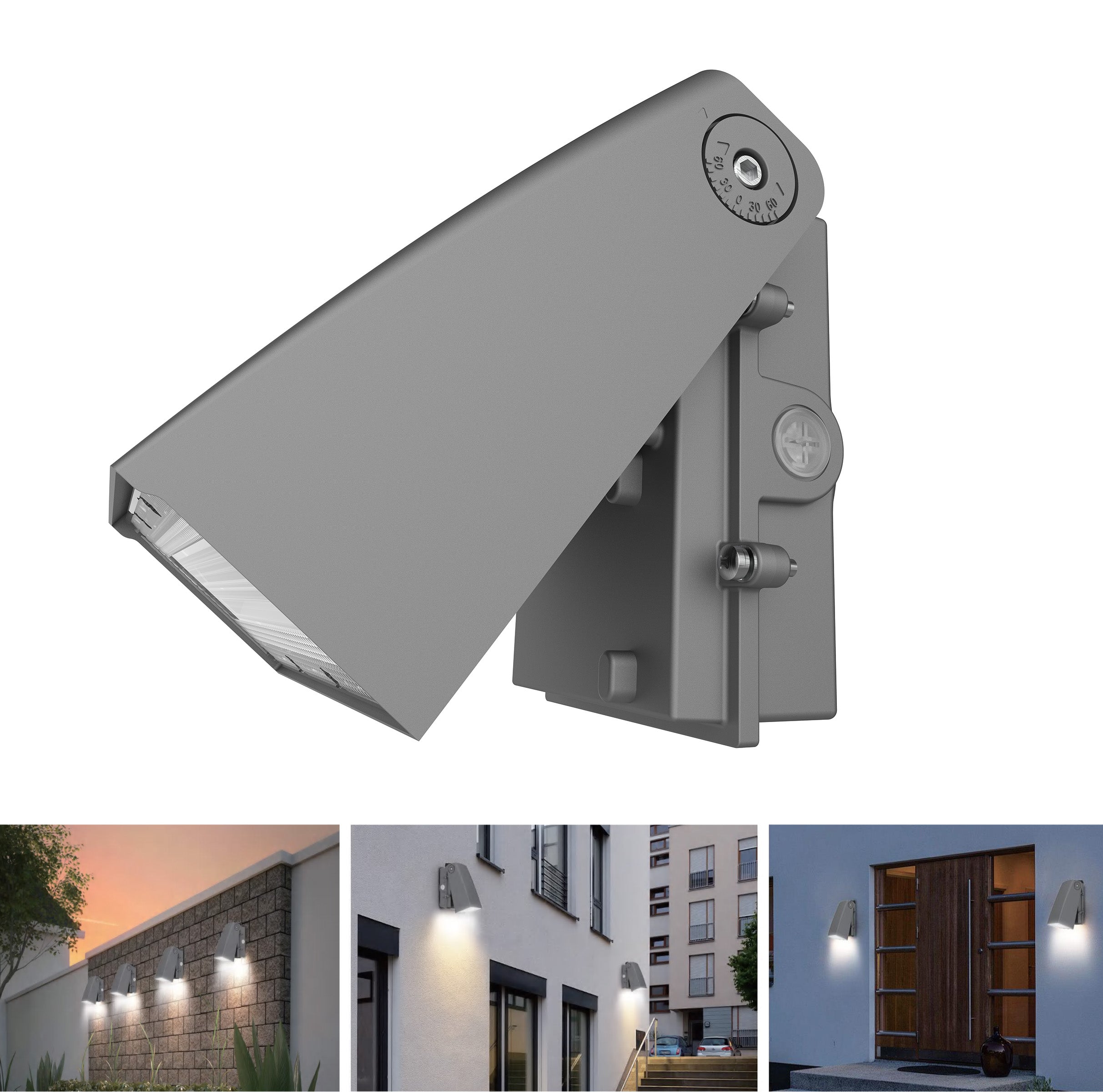 Hykoont WK06 Series LED Wall Pack Light UL DLC Premium Tunable and Selectable