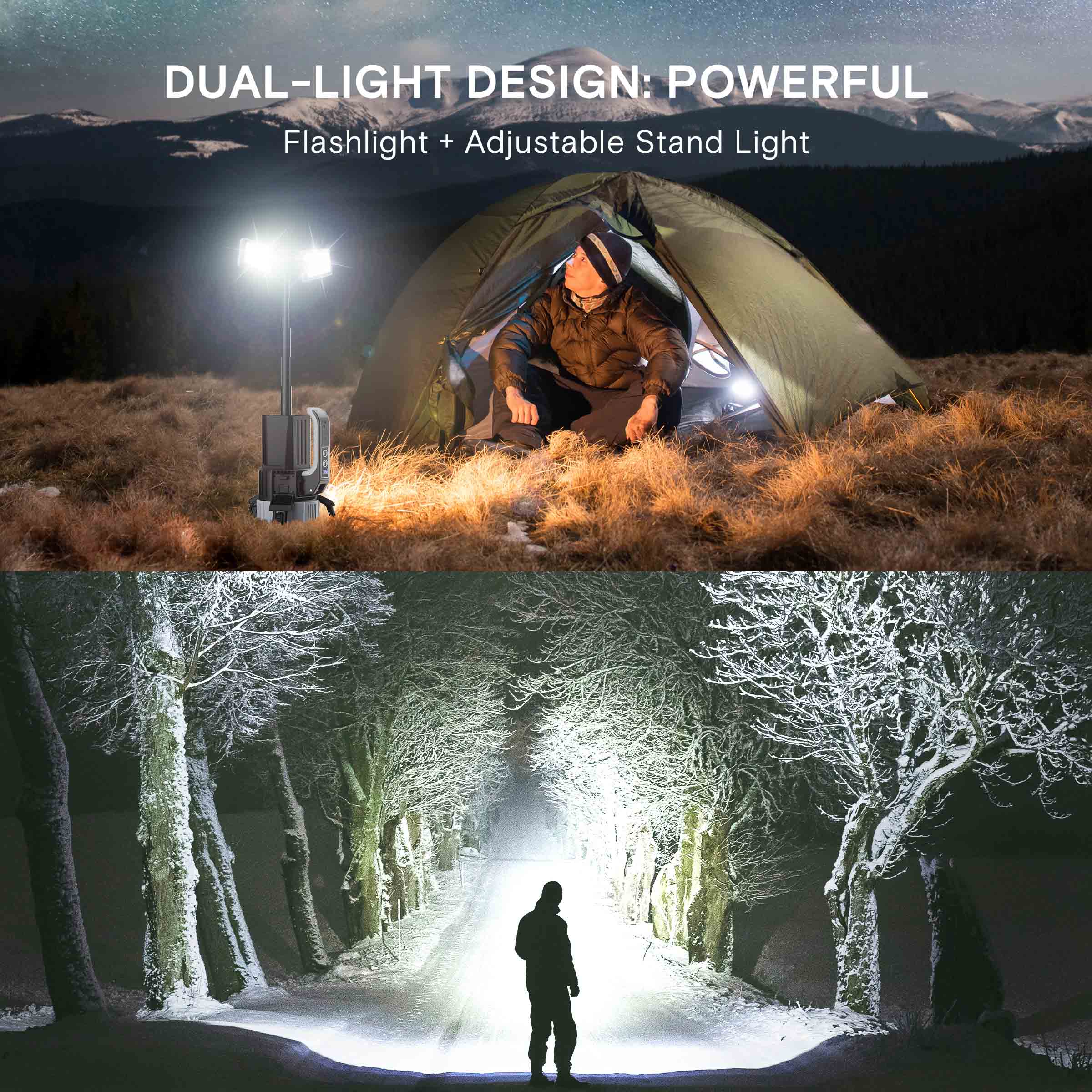 Hykoont LS018 Multi-Function Flashlight Portable Extendable Adjustable Brightness CCT Bright