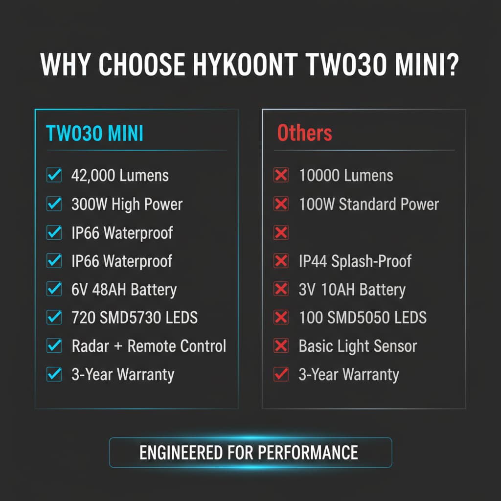 Hykoont TW030 mini 42000LM Solar Street Light