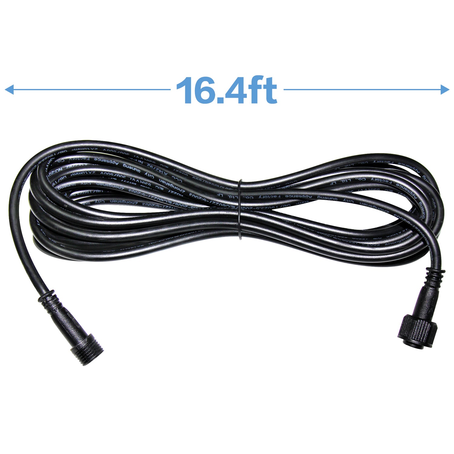 Hykoont Flood Lights Extension Cord Cable Waterproof 16.4ft Suit for All Series