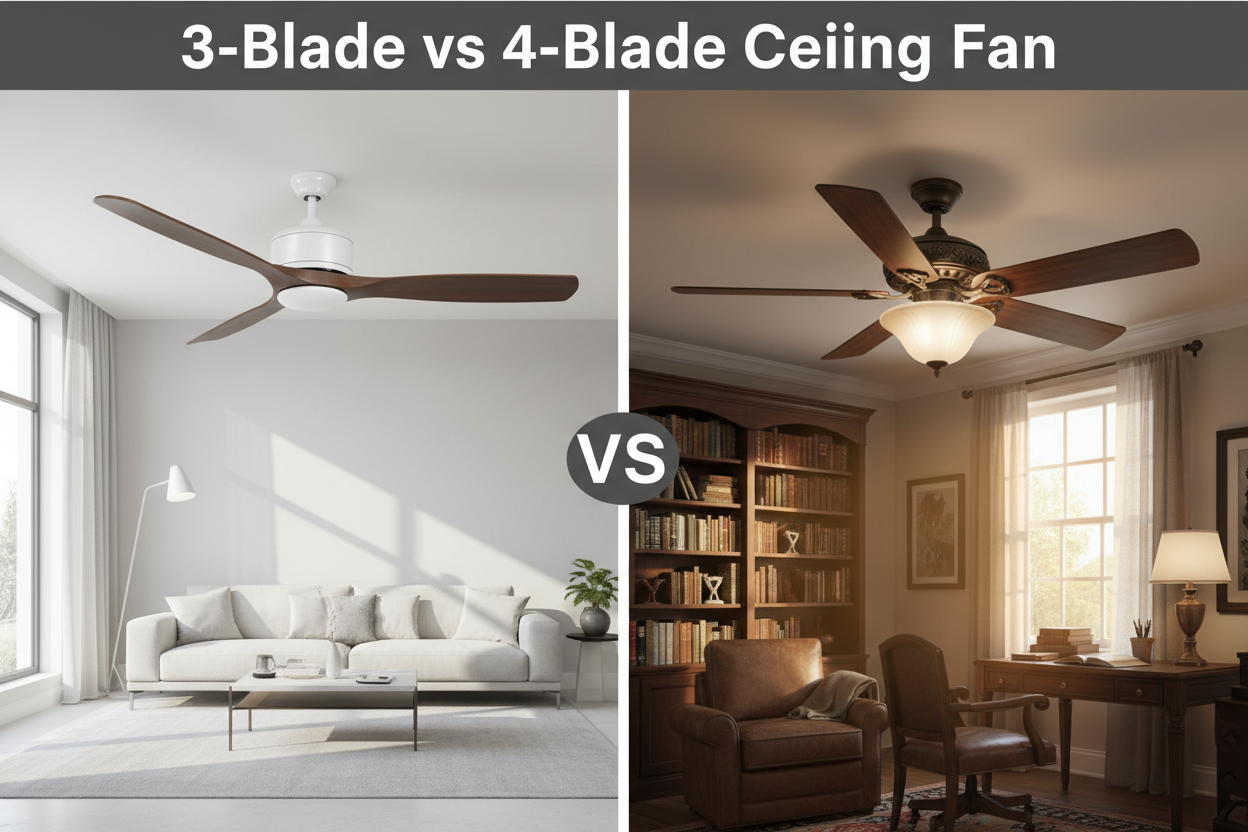 3-Blade vs 4-Blade Ceiling Fan: Which Is Better in 2026?