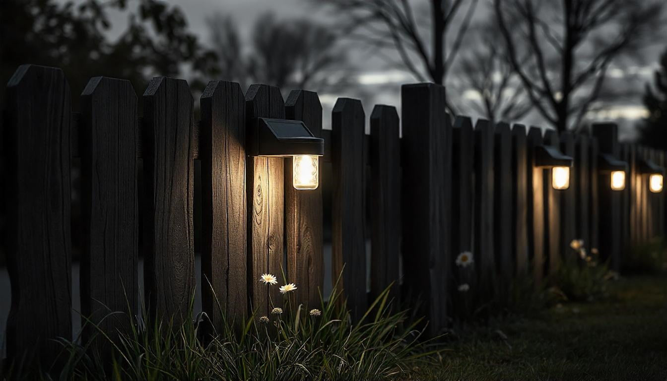 solar fence lights