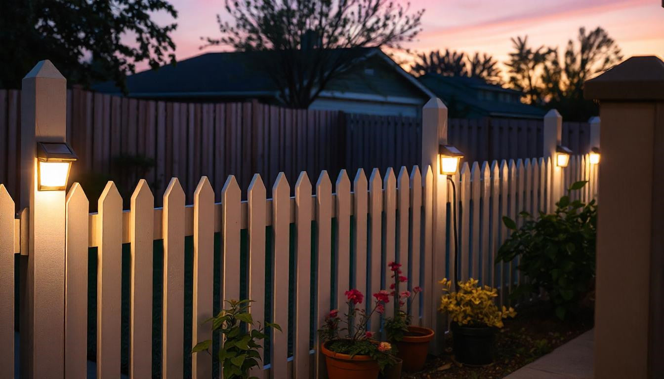 solar fence light