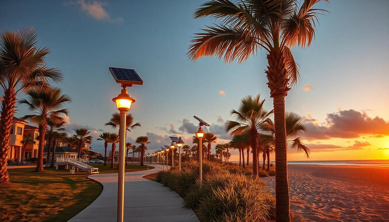 solar post lights