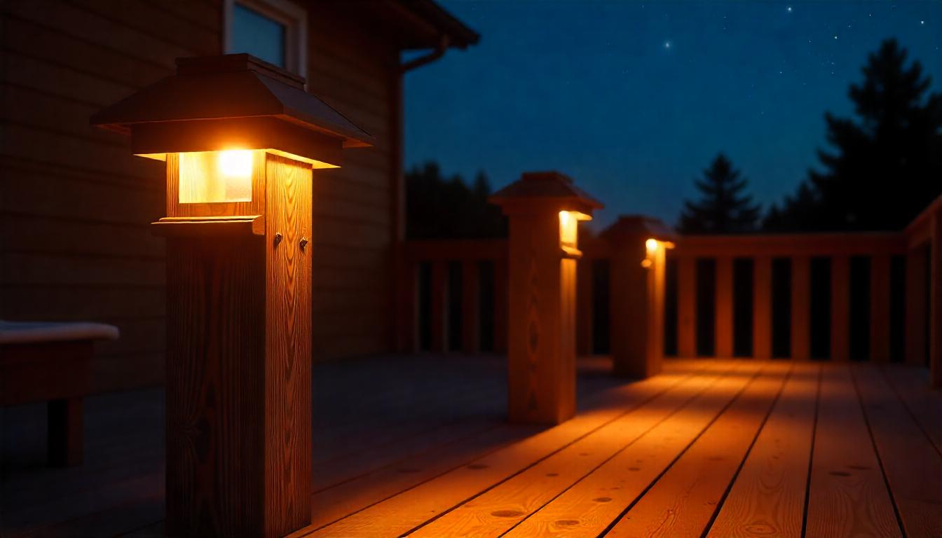 solar lights for deck posts