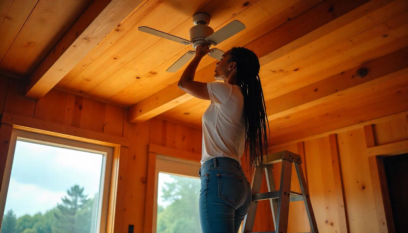 modern ceiling fan with light