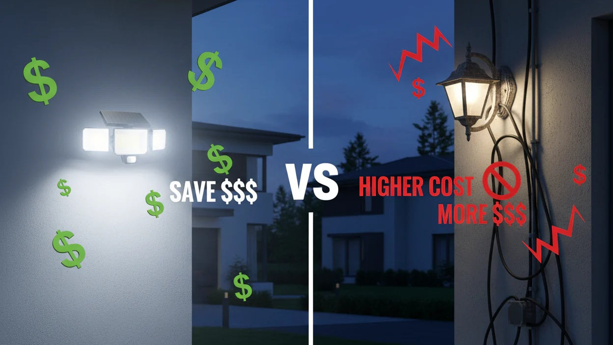 Outside Solar Light vs Wired Outdoor Lights: Which One Saves More Money?