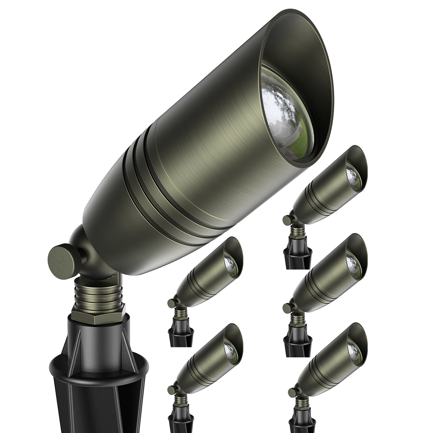 Hykoont Brass Outdoor Landscape Spotlight-Bronze