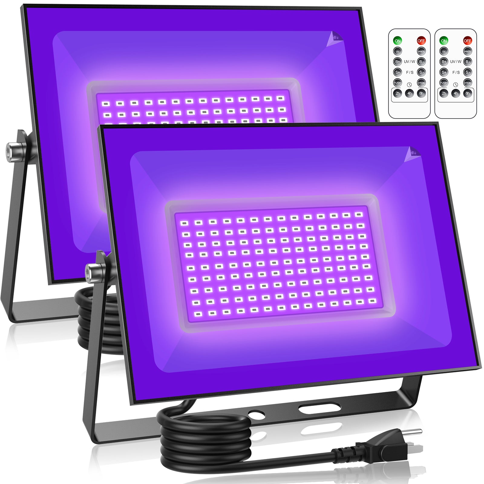 Hykoont LED UV Black Lights 2Pack