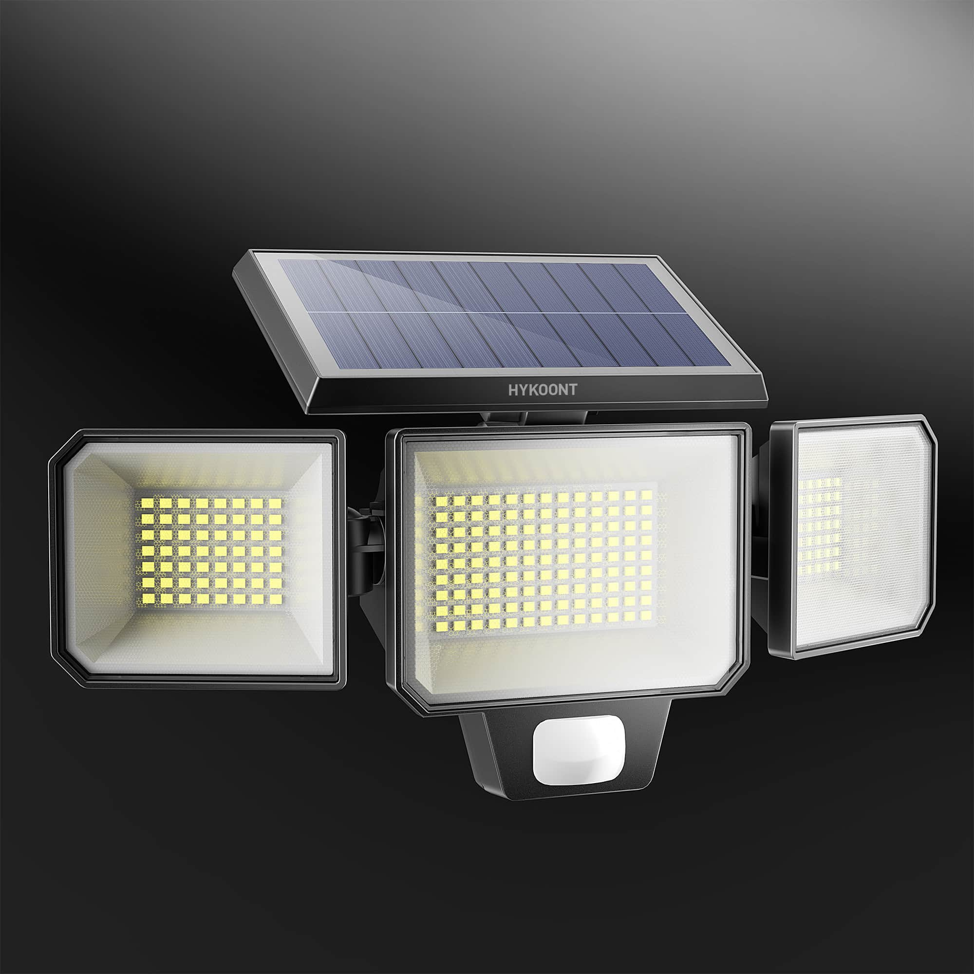 Hykoont AMS193 Triple Head 3000LM Solar Wall Light Outdoor with Replaceable Battery-Pre sale