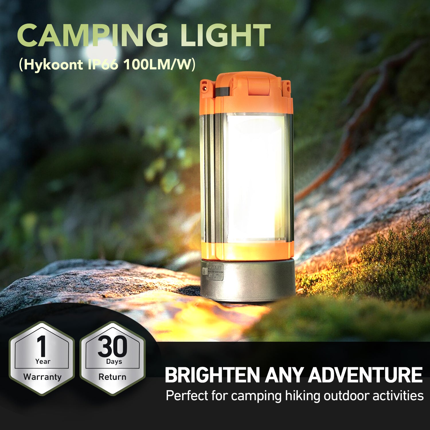 Buy and Get Free Work Light Hykoont IP66 Multifunctional Camping Light Type-C Charger