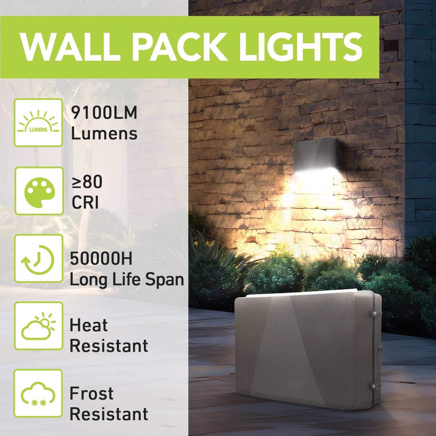 Hykoont 70W Full-cut off Wall Pack Lights