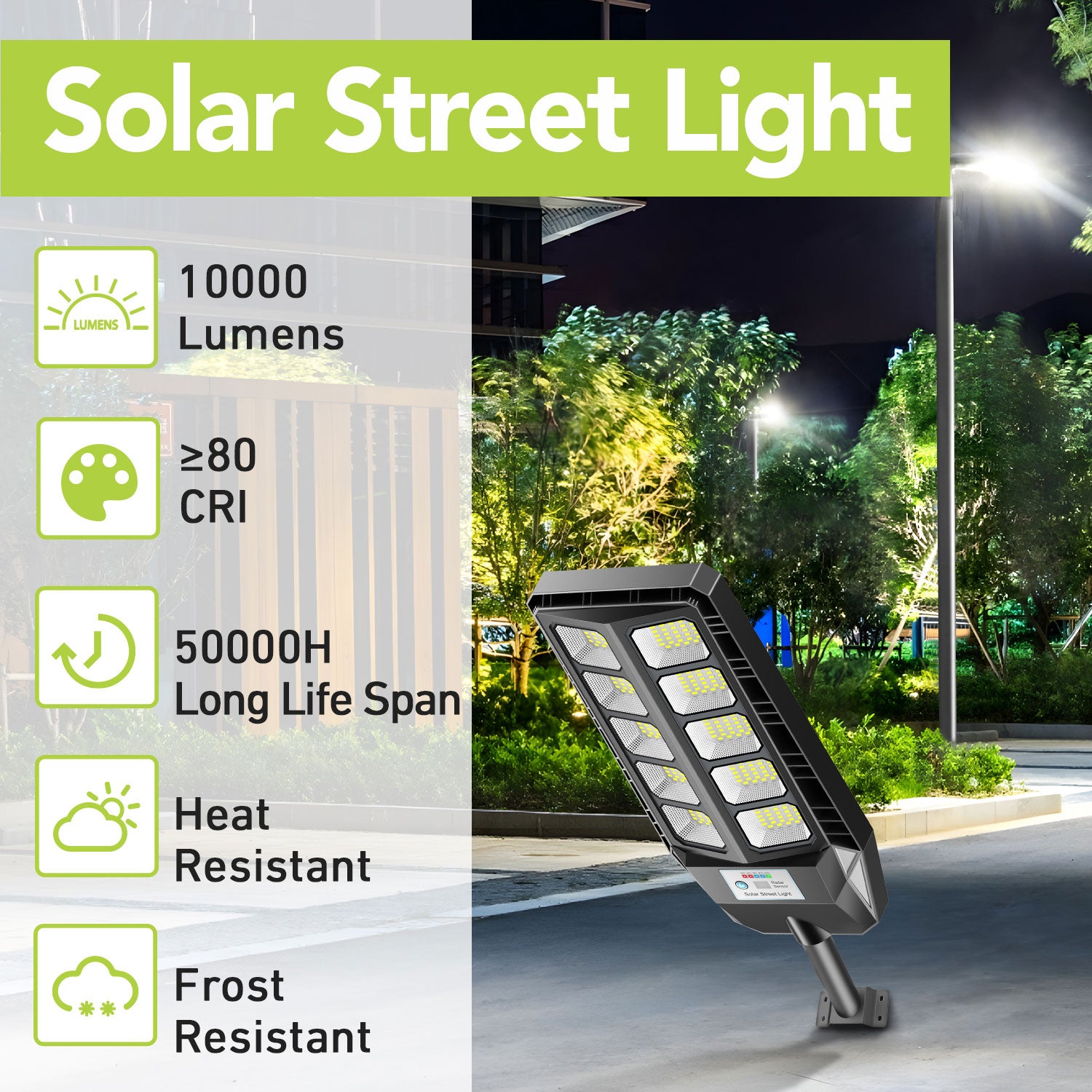 Hykoont TW001 Solar Street Light Dual-Lamp Design