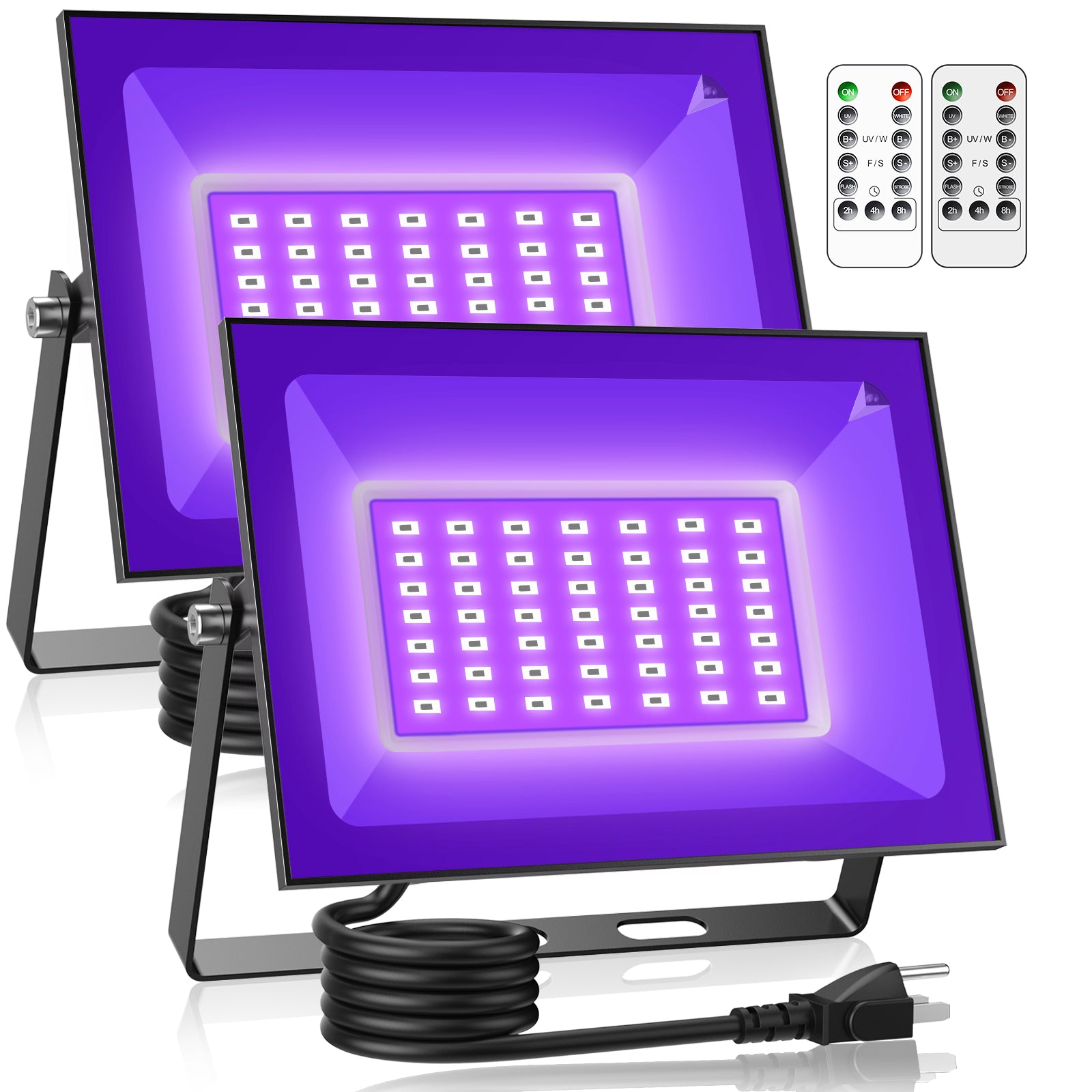 Hykoont LED UV Black Lights 2Pack