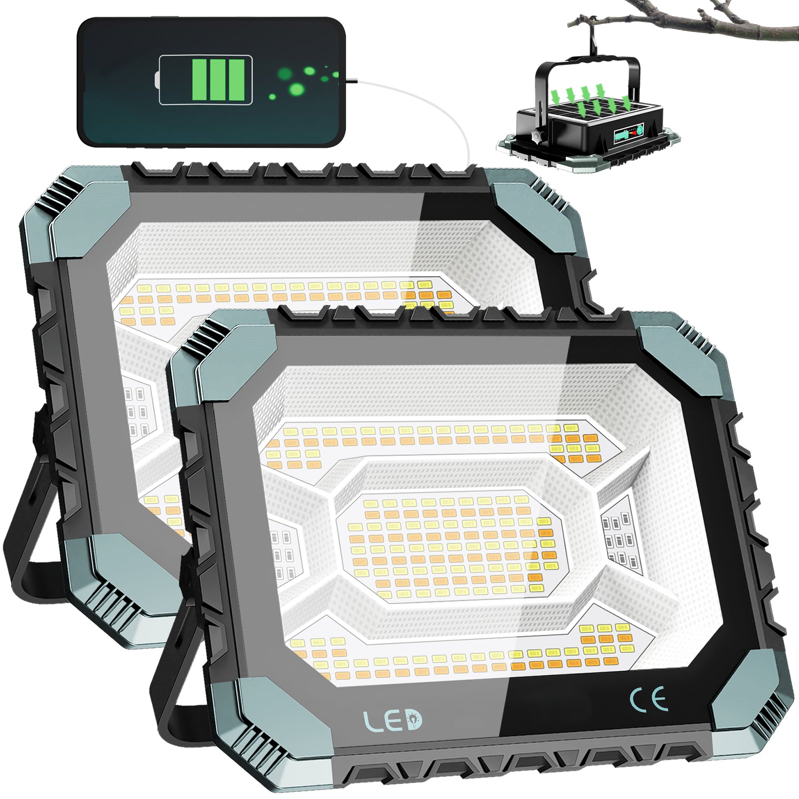 Hykoont IP66 Multifunctional LED Solar Work Light