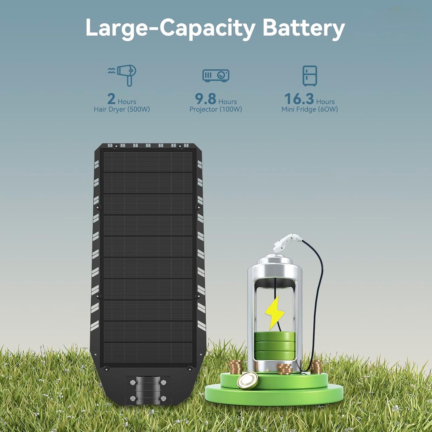 Hykoont TW036 Ultra Bright 360W Solar Street Light 50400 Lumens