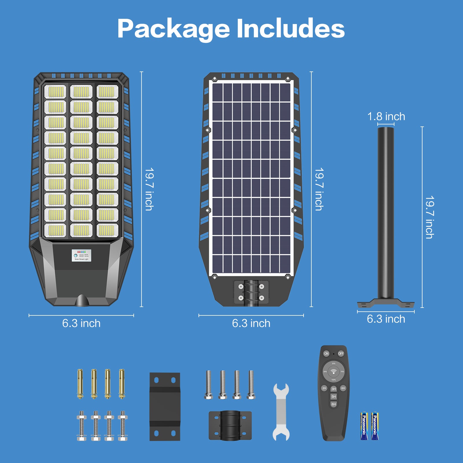 Hykoont TW030 Solar Street Light  1 Pack
