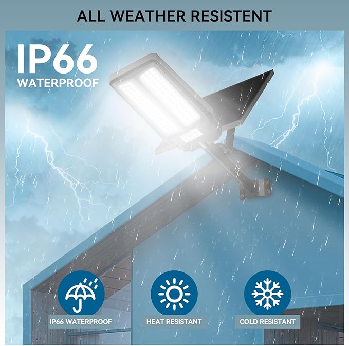 Hykoont TW002C Solar Street Light 160W Motion Sensor Remote Control IP66 Waterproof