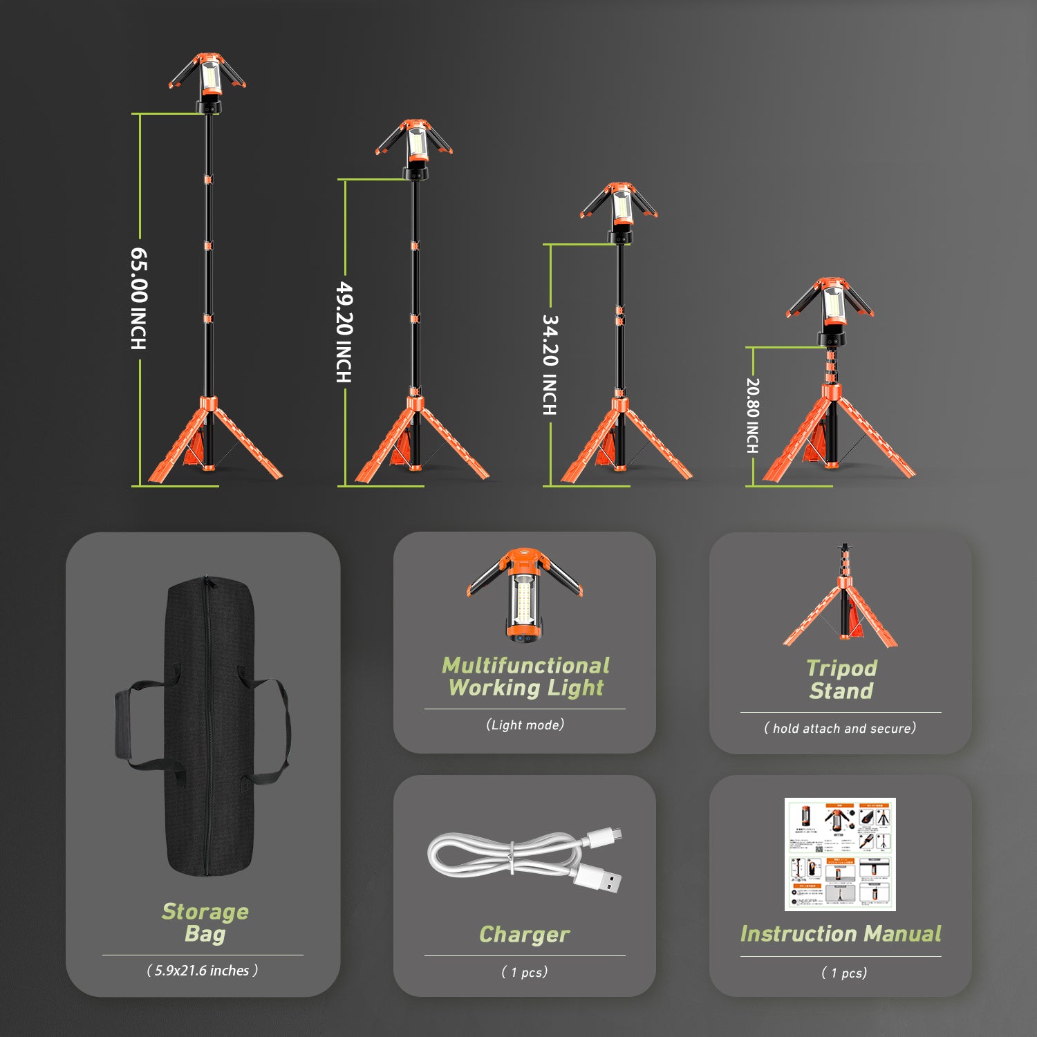 Hykoont IP66 Multifunctional Camping Light Type-C Charger