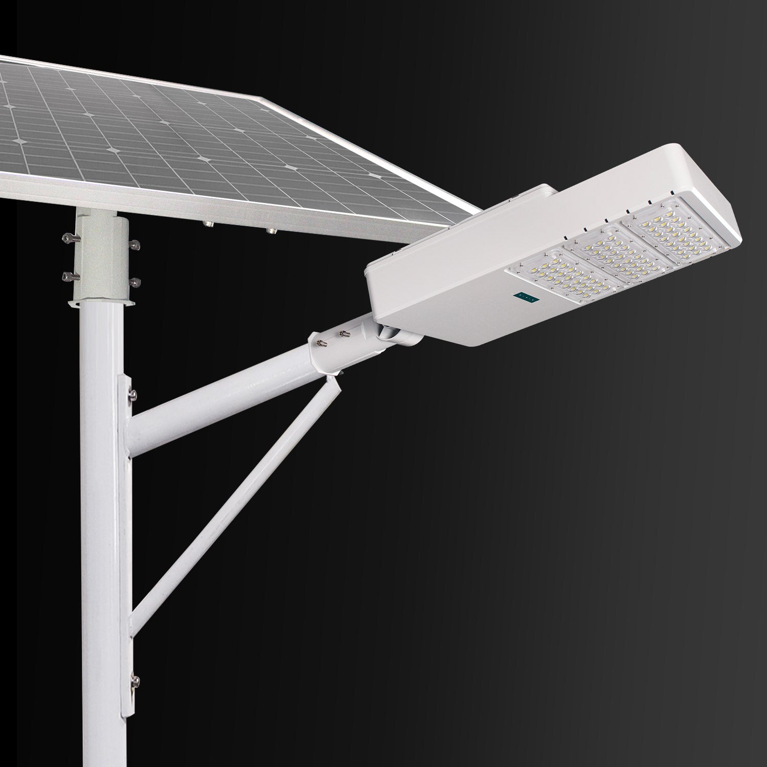 HY080 80W Solar Street Light with Adjustable CCT and 538WH LiFePO4 Battery