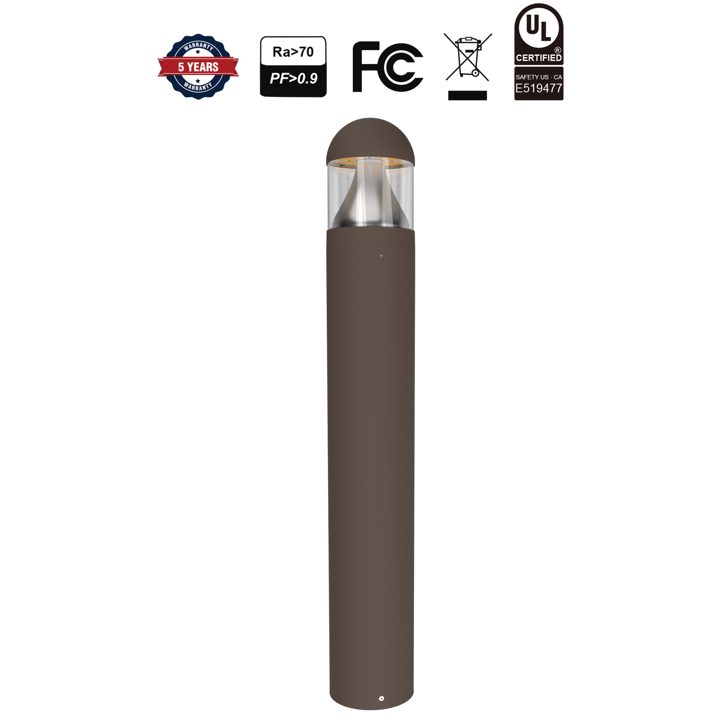 Hykoont BD02 LED Bollard Light Outdoor Landscape Lighting
