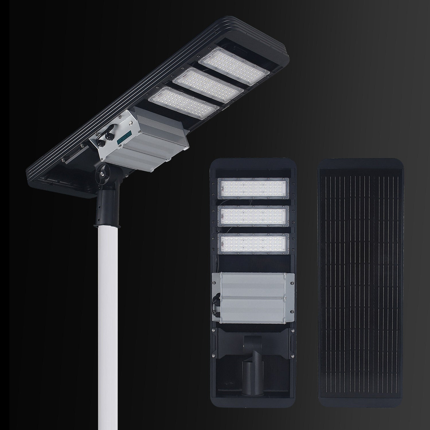 HK100 100W Solar Street Light 160LM/W 288WH Battery 70°+140° Beam Angle