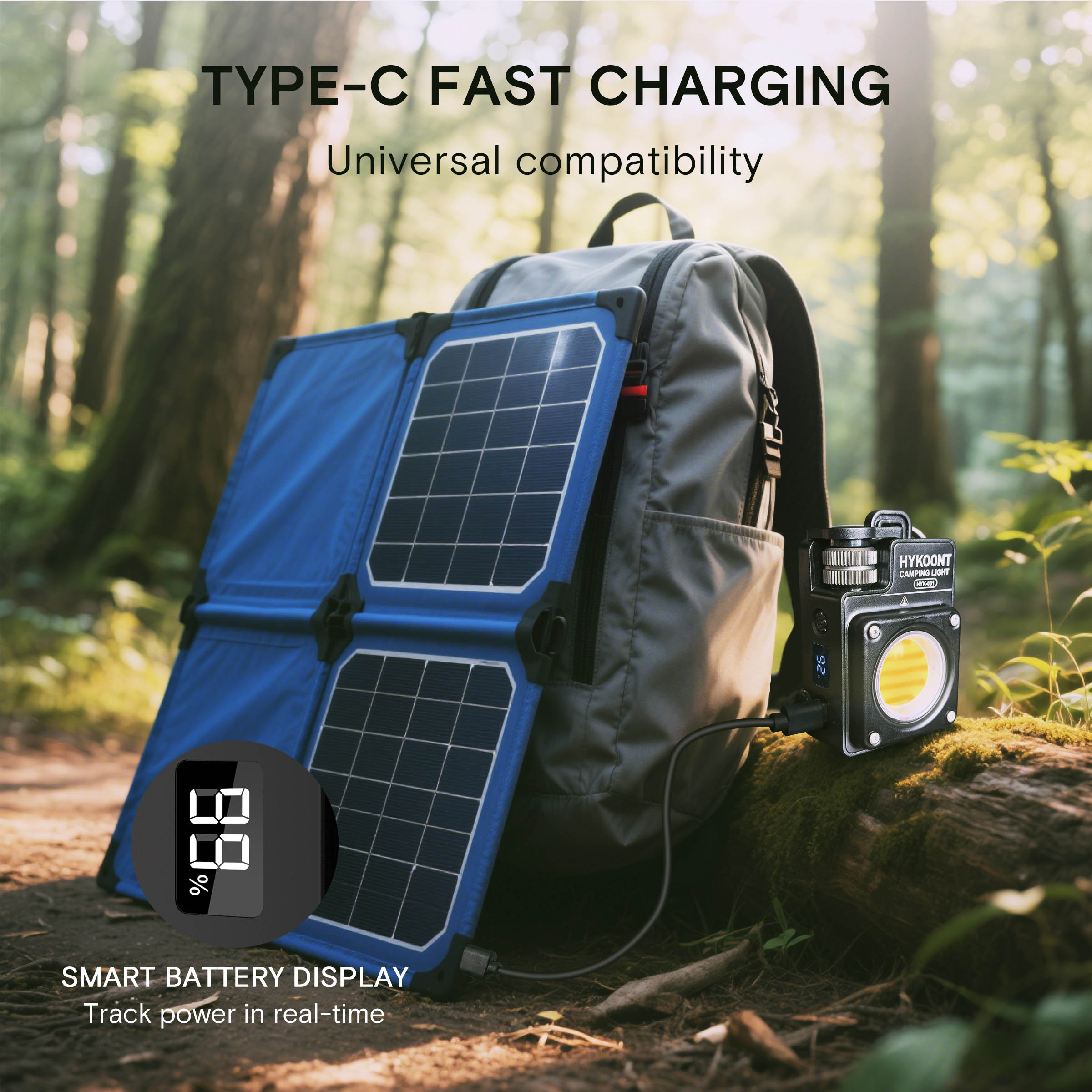 HYKOONT HYK-001 5000LM Super Bright Magnetic Camping&work Light |2700K–6900K | Waterproof & Rechargeable Flash light